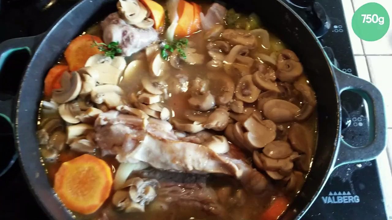 Blanquette de veau aux champignons et carottes