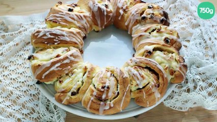 Couronne de Noël en brioche