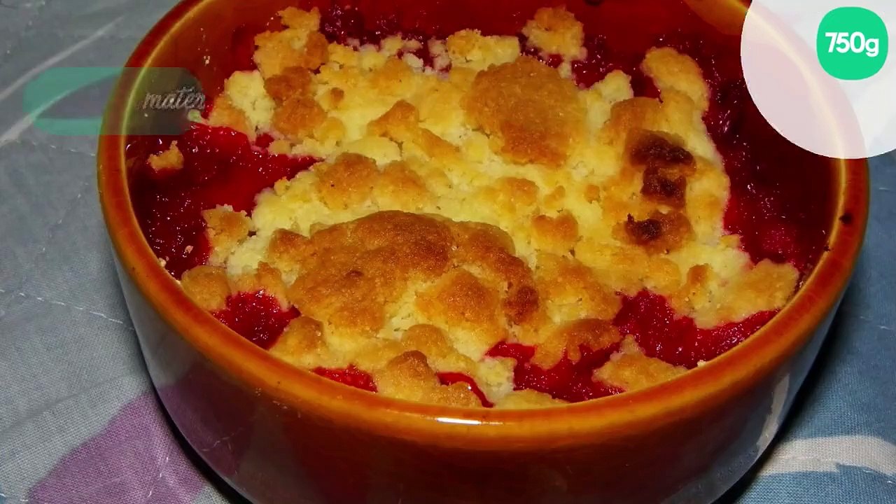 Crumble fraise rhubarbe