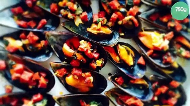Tapas de moules au chorizo à la plancha