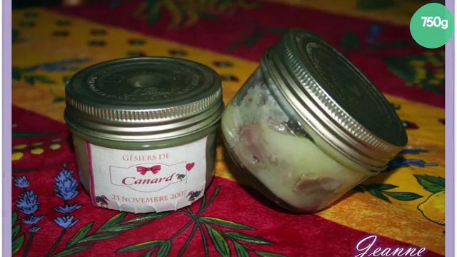 Gésiers de canard confits au romarin et à l'ail