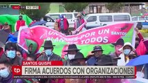 Santos Quispe firma acuerdos y suma apoyo en El Alto