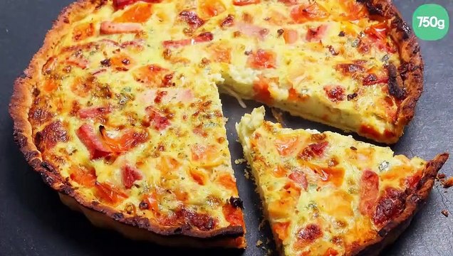 Tarte à l'italienne au jambon de Parme et basilic