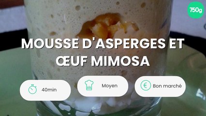 Mousse d'asperges et œuf mimosa