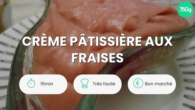 Crème pâtissière aux fraises