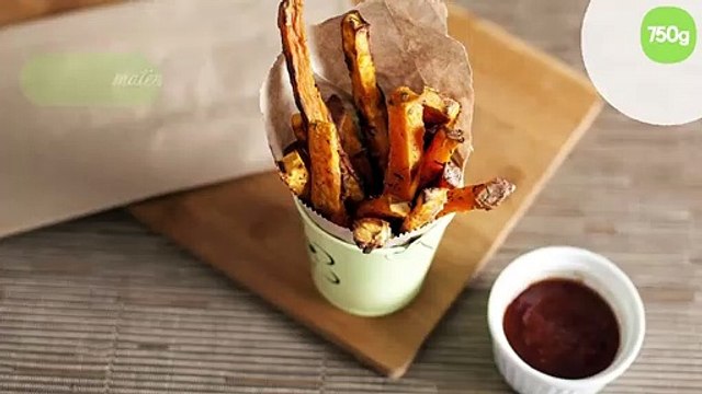 Frites légères de patates douces