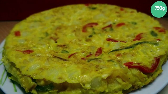 Tortilla espagnole aux pommes de terre et poivrons