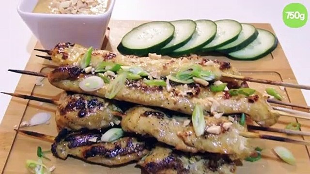 Brochette de poulet thaï et sa sauce satay