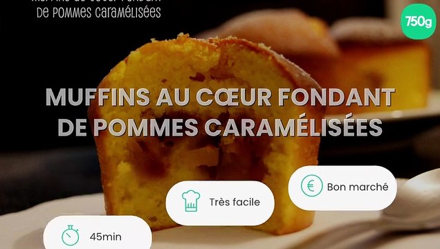 Muffins au cœur fondant de pommes caramélisées