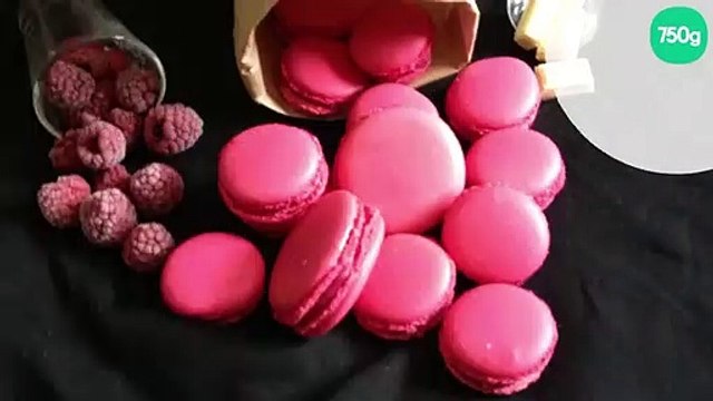 Macarons framboises chocolat blanc