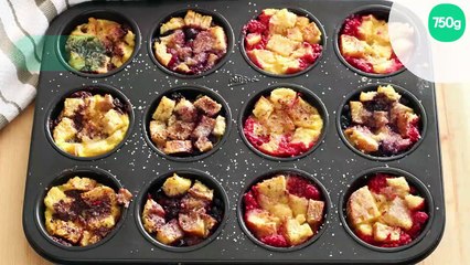 Trio de mini-pains perdus au four