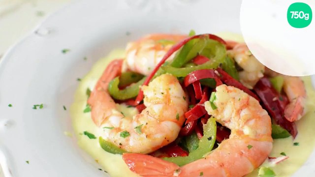 Crevettes sautées et sauce champagne