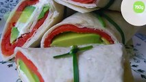 Wraps au saumon fumé, avocat et Philadelphia