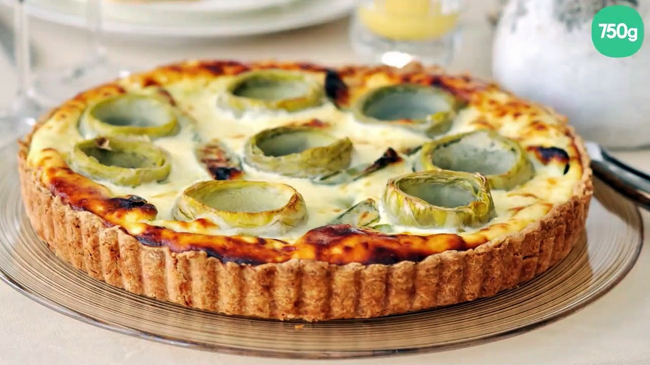 Quiche au roquefort et aux artichauts