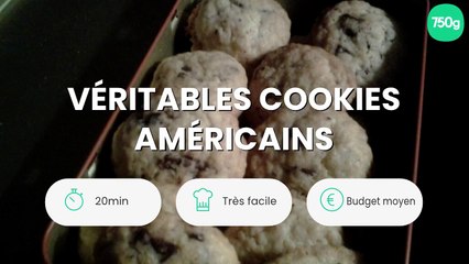 Véritables cookies américains