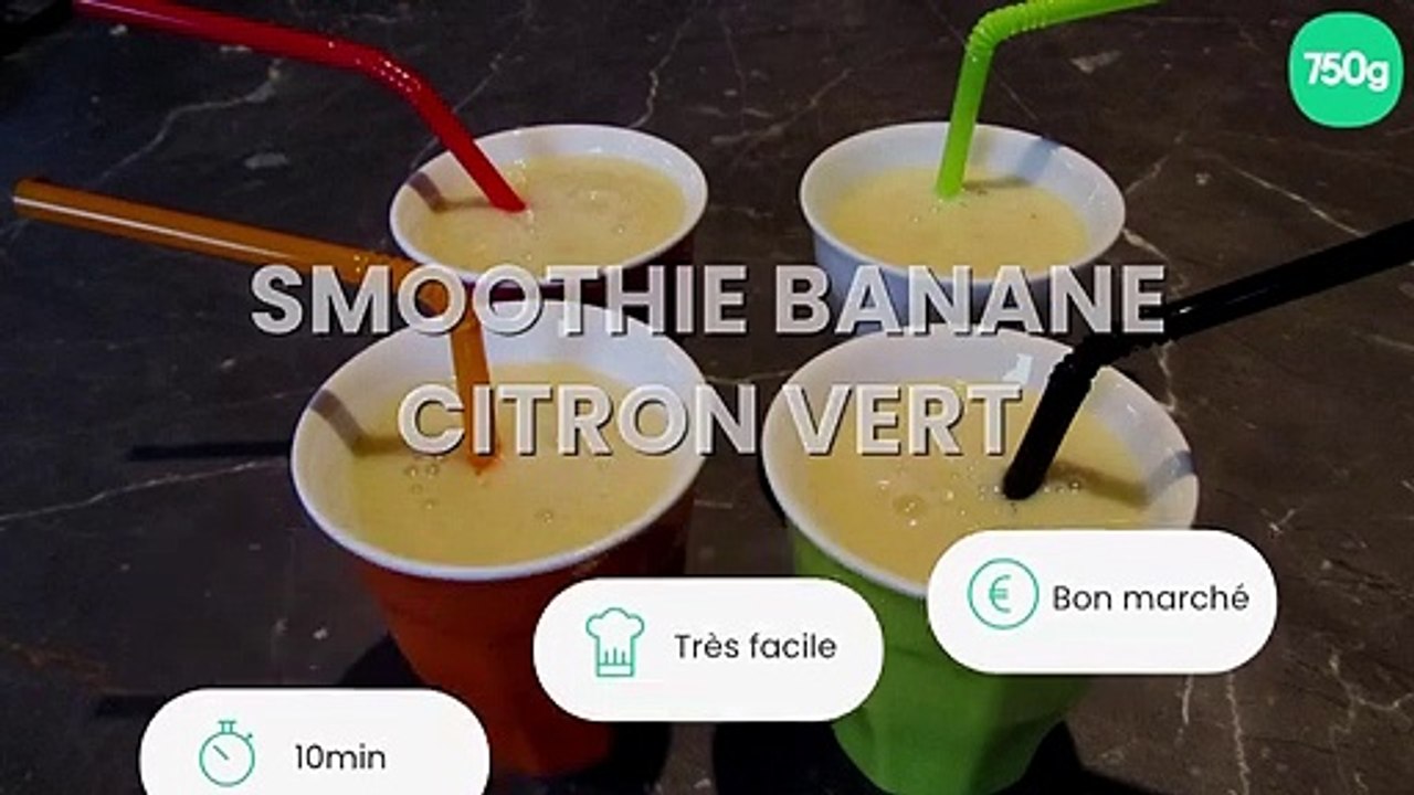 Smoothie banane citron vert