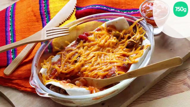 Enchiladas de bœuf et haricots rouges