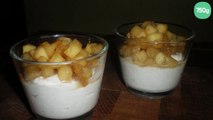 Mousse de boudin blanc et pommes en verrine