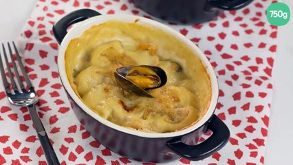 Cassolettes de moules et cabillaud