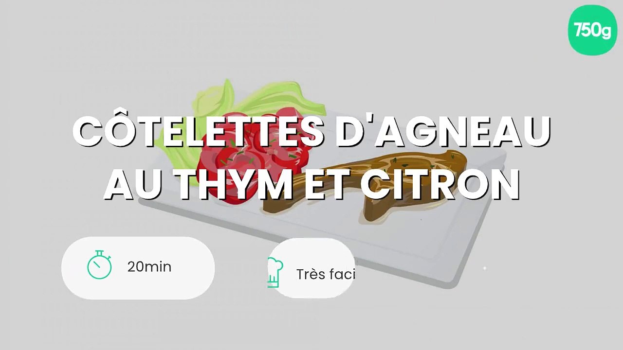 Côtelettes d'agneau au thym et citron