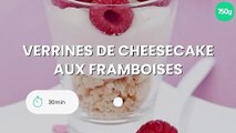 Verrines de cheesecake aux framboises