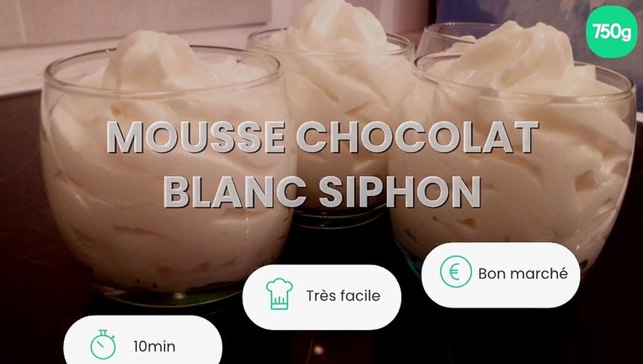 Mousse chocolat blanc siphon