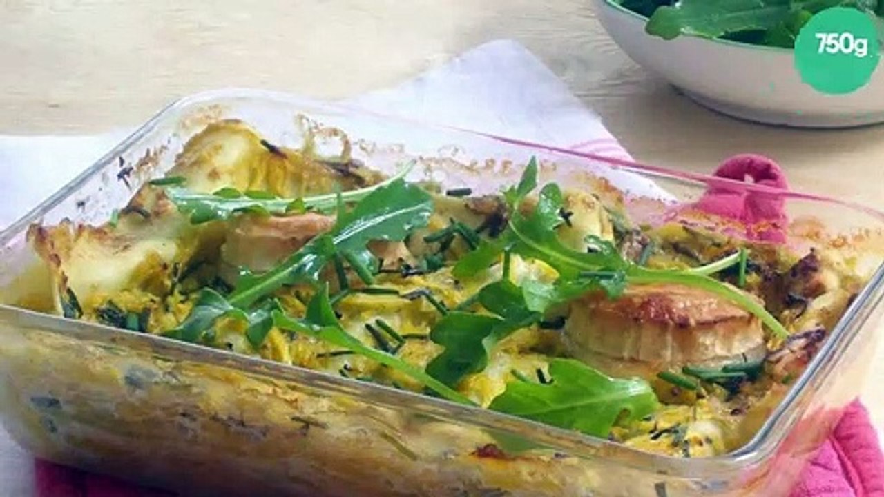 Lasagnes à la courge longue de Nice, roquefort et chèvre