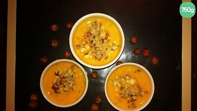 Velouté de courge butternut aux noisettes