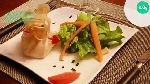 Aumônières chèvre pommes miel