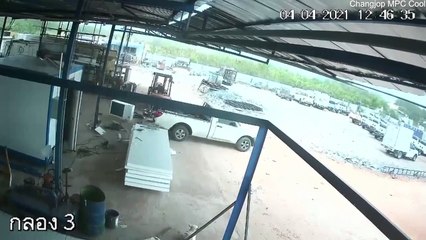 Escaping a Collapsing Roof Caused by Storm