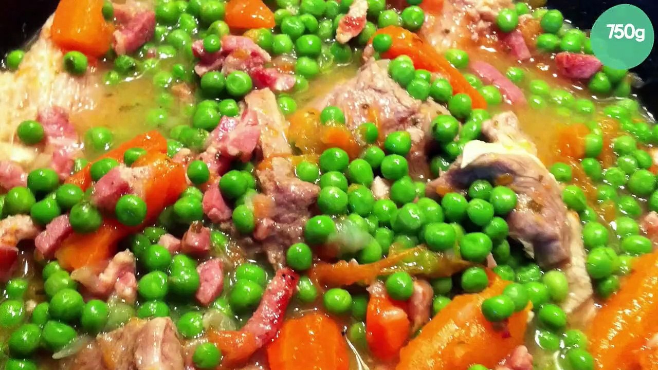 Sauté de veau aux petits pois croquants !