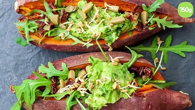 Patates douces rôties à l'avocat