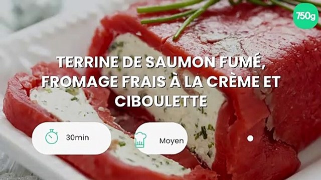 Terrine de saumon fumé, fromage frais à la crème et ciboulette