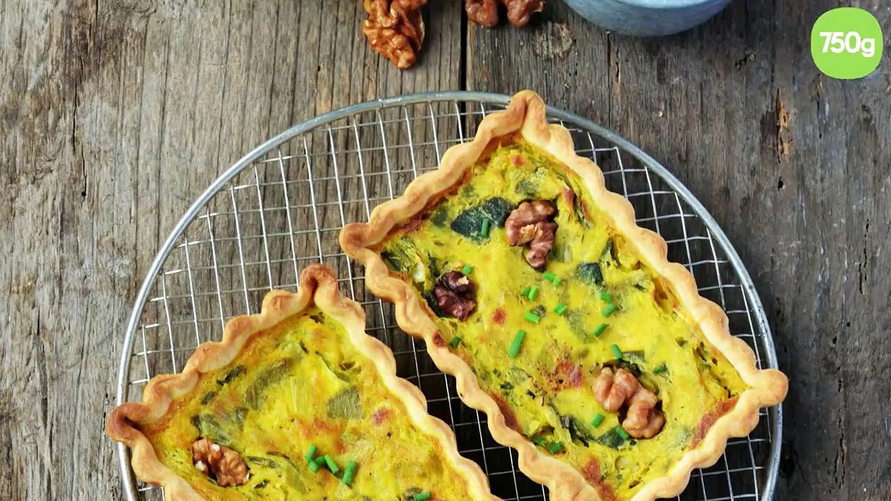 Mini quiches aux poireaux & aux noix