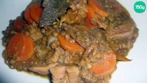 Lentilles au veau et carottes