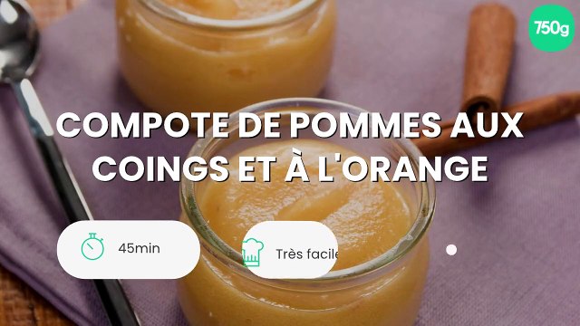 Compote de pommes aux coings et à l'orange