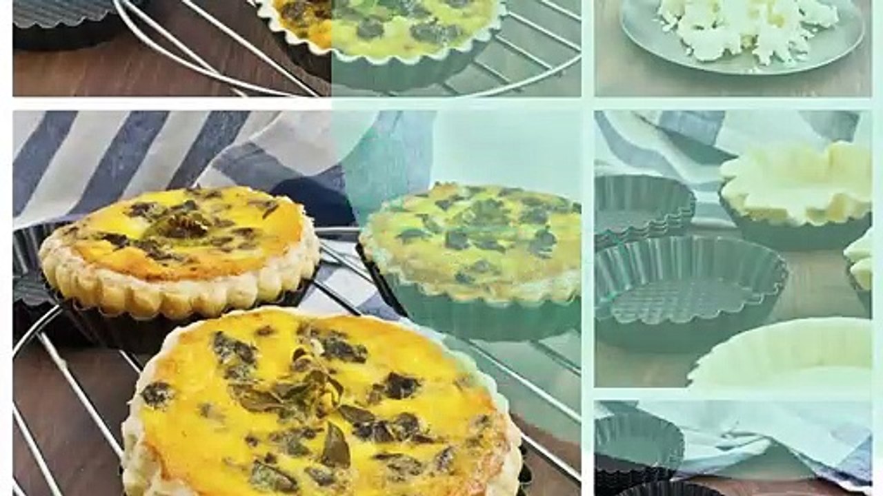 Tartelettes feuilletées au chèvre et aux champignons