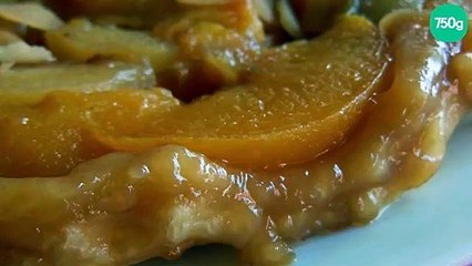 Tarte tatin en duo de pêches