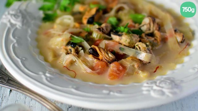 Soupe de moules au safran