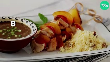 Brochettes de poulet à l'abricot