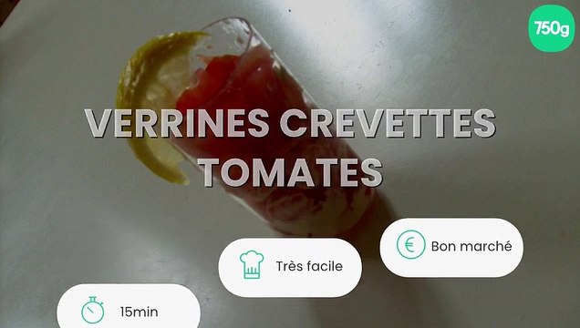 Verrines crevettes tomates