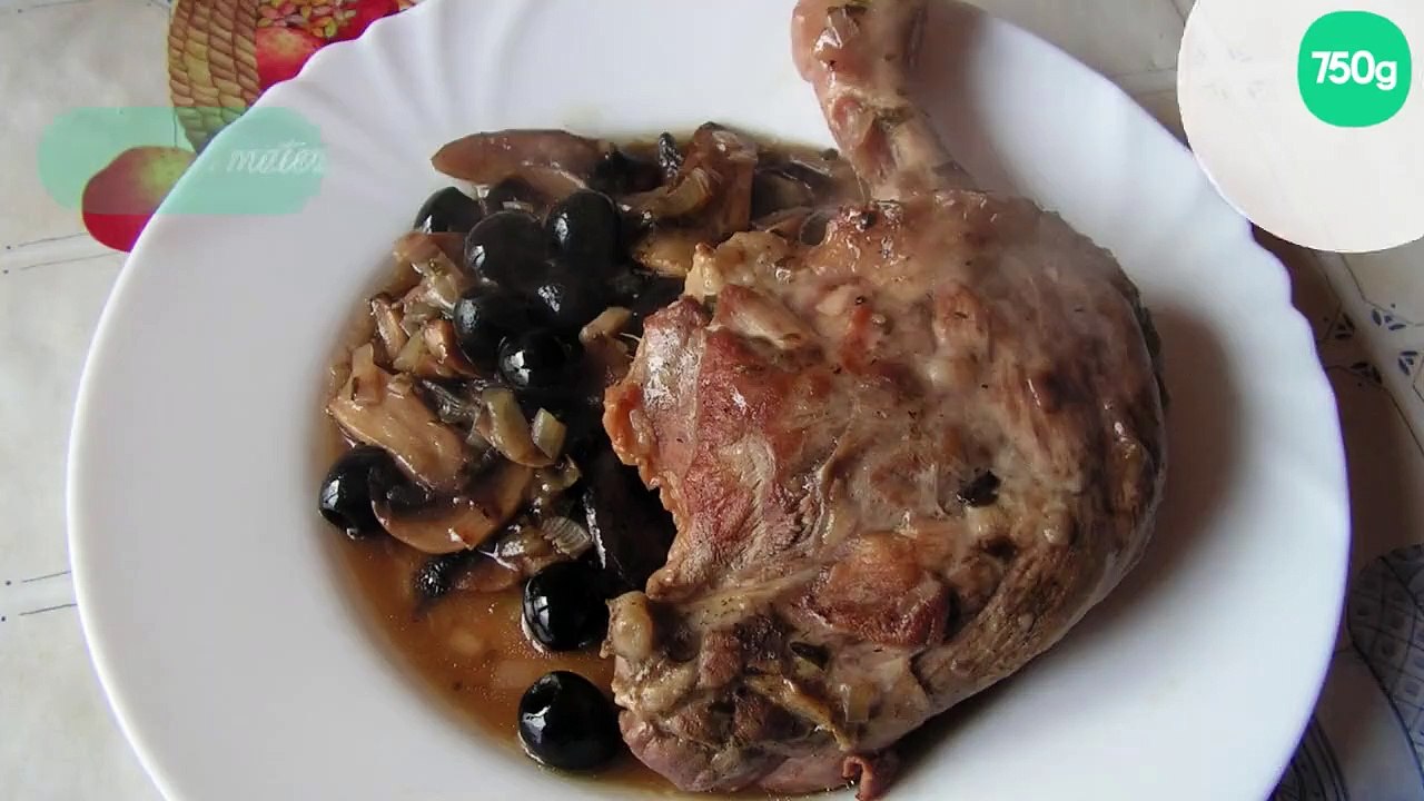 Cuisses de canard sautées aux olives