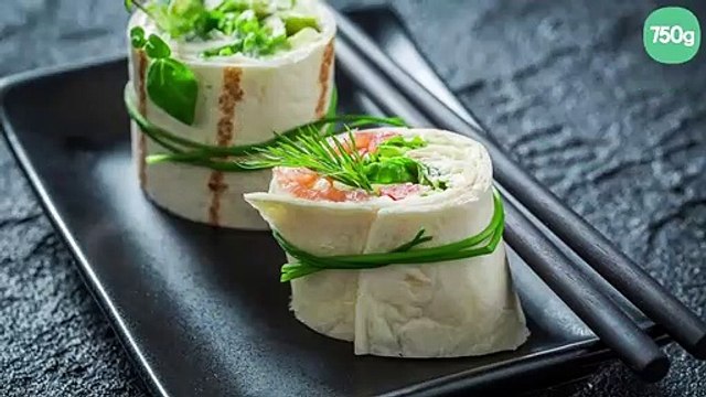 Wrap saumon fumé & crudités