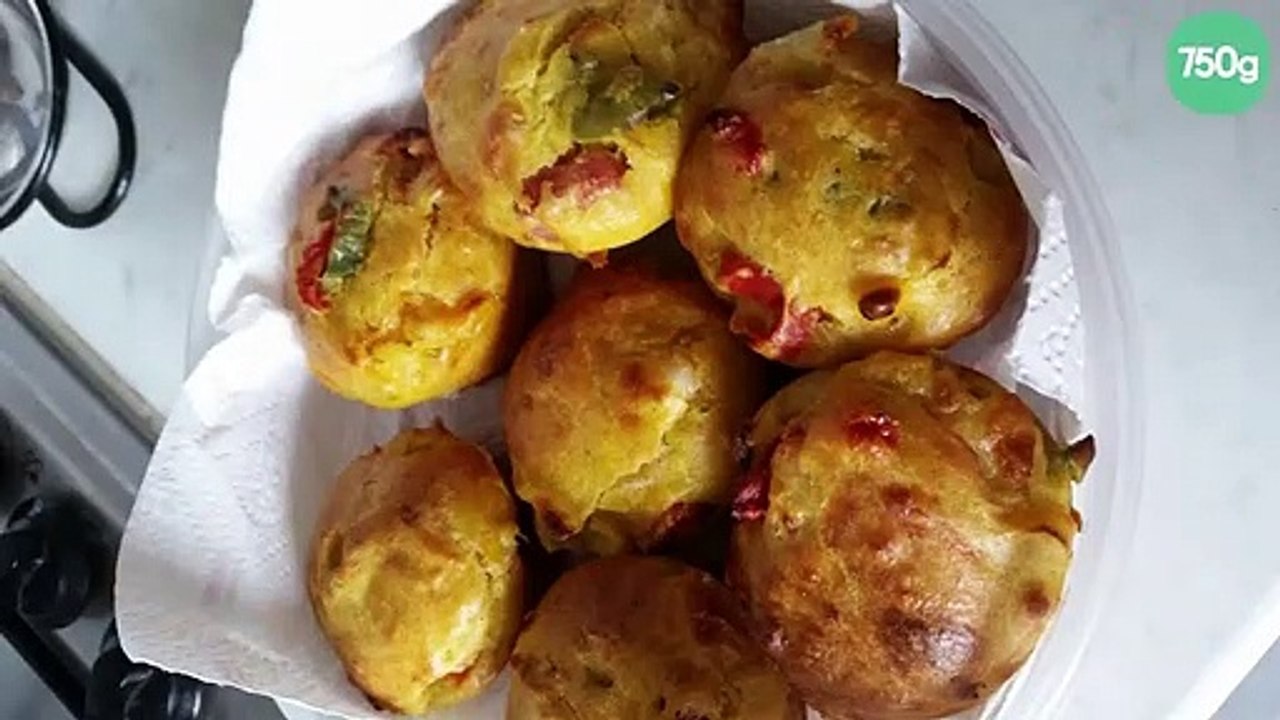 Muffins au chorizo et poivrons rouges