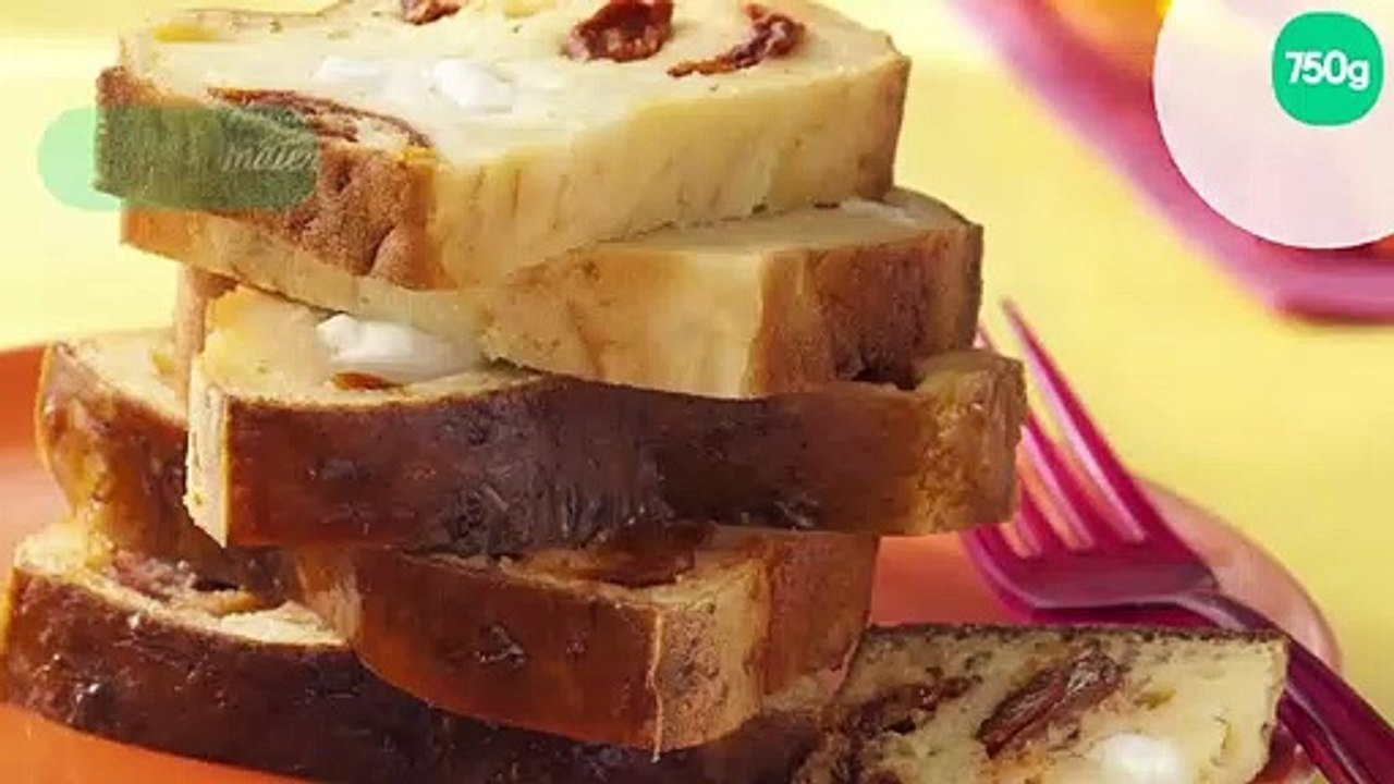 Cake aux tomates séchées, mozzarella et chorizo