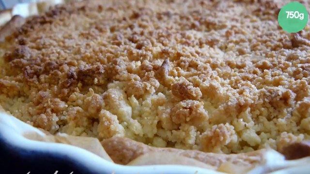 Tarte de crumble aux pommes et aux amandes