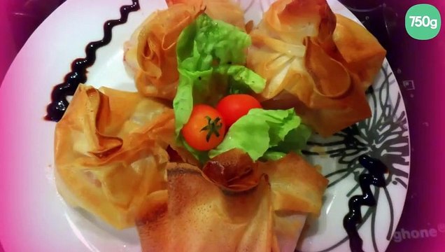 Aumonières jambon fromage de chèvre