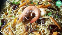 Nouilles sautées aux crevettes