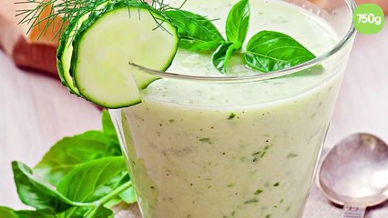 Velouté glacé de concombre au lait de coco