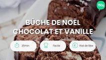 Bûche de Noël chocolat et vanille